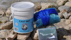 Cast net-Joy fish 3/8" bait net, 1.25 lb per ft weight